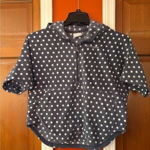 Columbia Navy and White Polka Dot Fleece Hoodie